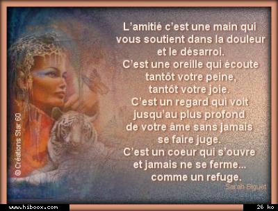 L'amitié c'est..................